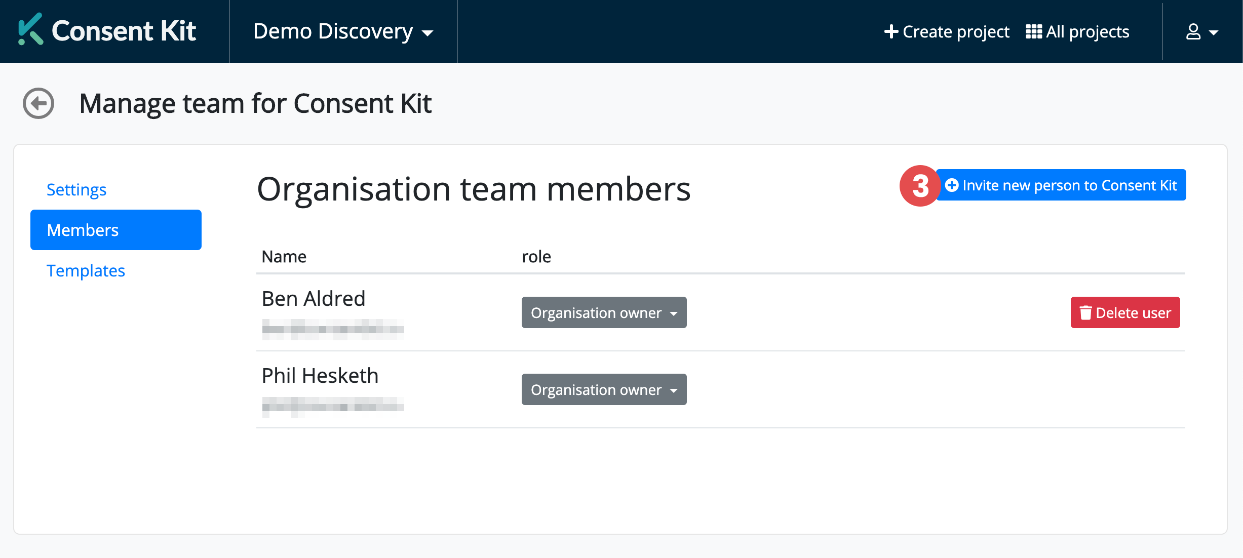 How to invite people, step 3