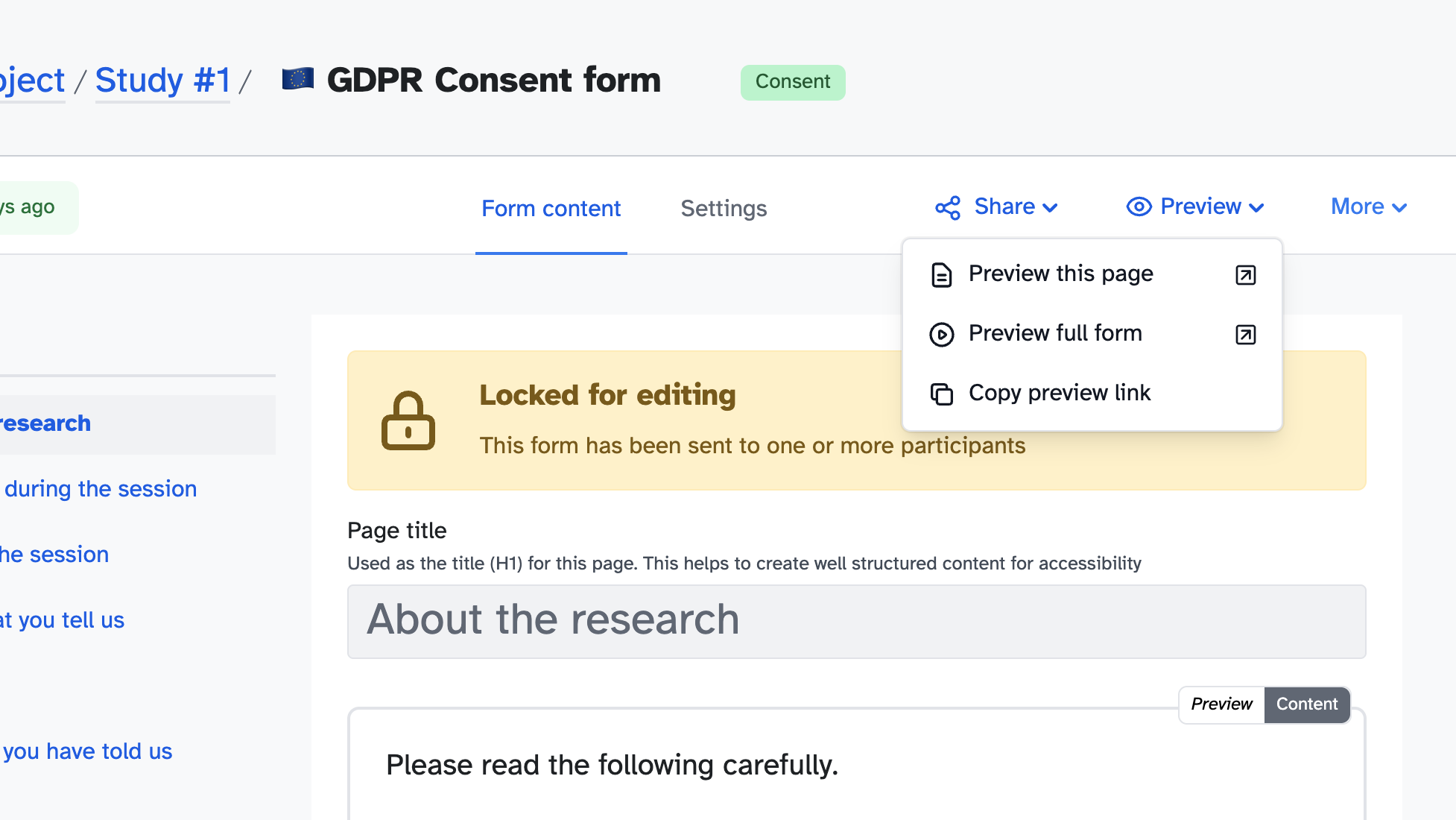 Where to find preview